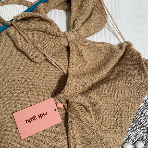 cult gaia Dresses & Skirts - cult gaia tan knit maxi dress